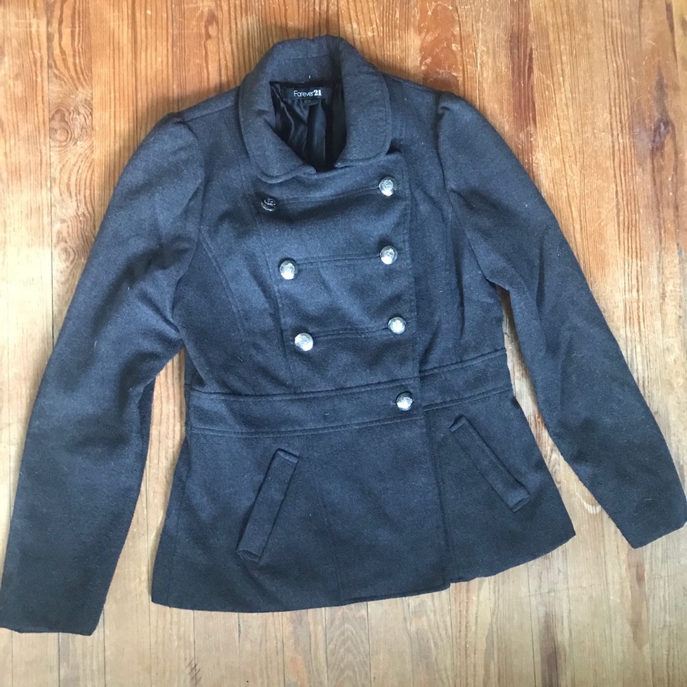 Charcoal Grey Peacoat